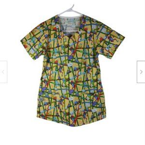 White Swan Bio Womens Scrub top Size XS Medical TOADLY DENTAL